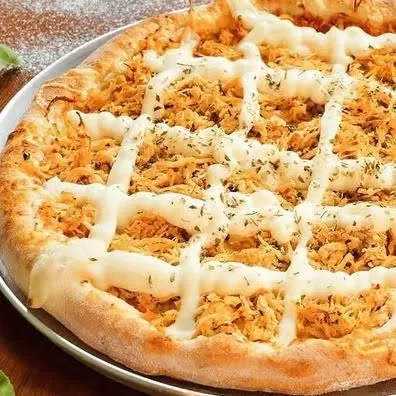 2 Pizza Frango Grande (Frango desfiado e catupiry genuíno, milho e orégano)